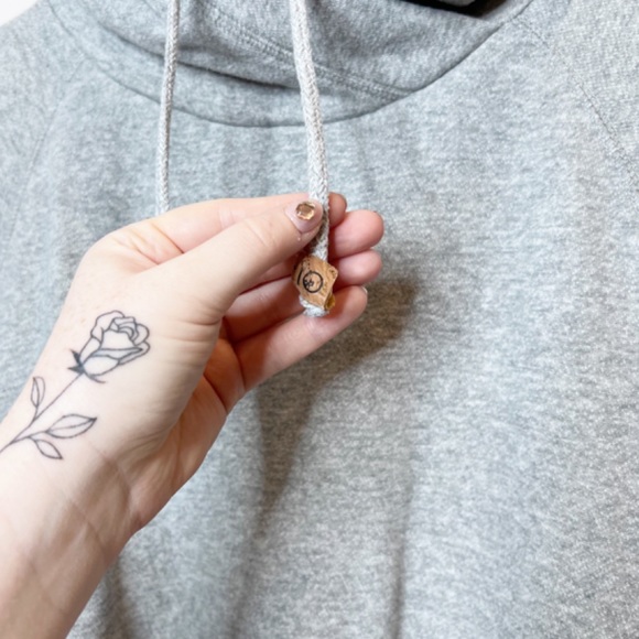 Tentree Basic Heather Grey Hooded Drawstring Sweatshirt - Picture 6 of 14